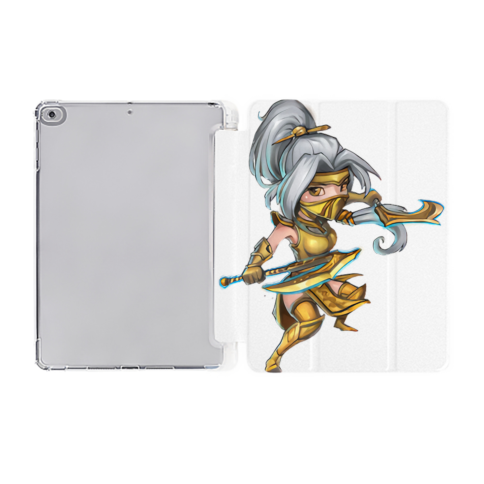 （画像用） リーグ・オブ・レジェンド League of Legends LOL IPad ケース ペン収納付き 三つ折りスタンド PUレザー×シリコン 対応機種9.5/10.5/10.9インチ